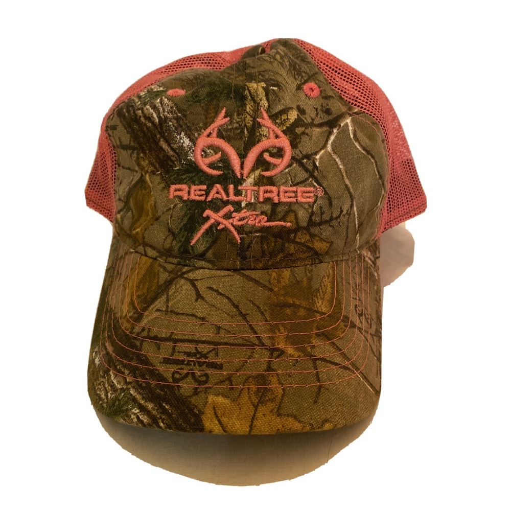 Realtree Xtra Pink Camo Cap. Unisex Adult Ball cap EUC